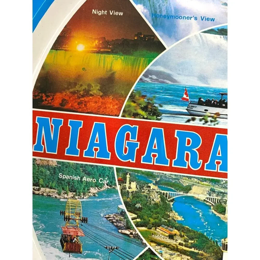 Vintage Niagara Falls Canada Souvenir Tin Serving Tray 13